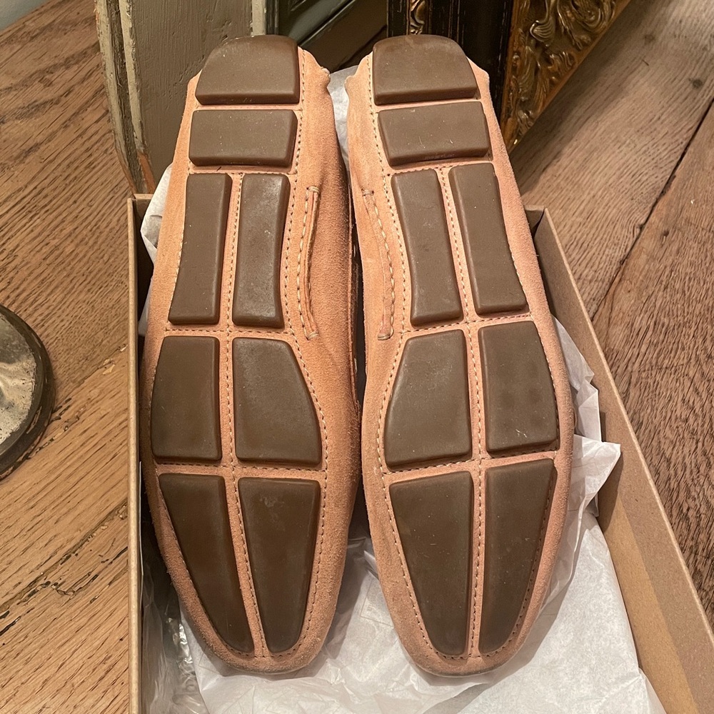 Prada Women's Light Pink Suede Loafers - Picture 3 of 9